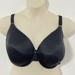Cacique LIGHTLY LINED FULL COVERAGE Black 46DD Padded UNDERWIRE Bra